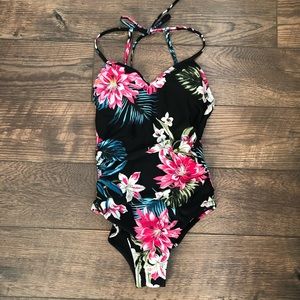 Target Floral Tropical Print One-Piece Swimsuit